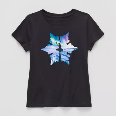Xersion Little & Big Kid Girls Crew Neck Short Sleeve Regular Fit Graphic T-Shirt