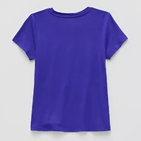 Xersion Little & Big Kid Girls Crew Neck Short Sleeve Regular Fit Graphic T-Shirt