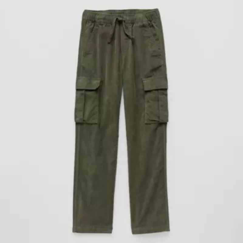 Thereabouts Corduroy Pull-On Little & Big Kid Boys Adjustable Waist Straight Cargo Pant