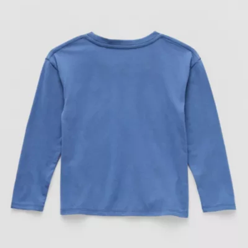 Toddler Boys Crew Neck Long Sleeve Mickey Mouse Graphic T-Shirt