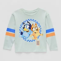 Toddler Boys Crew Neck Long Sleeve Bluey Graphic T-Shirt