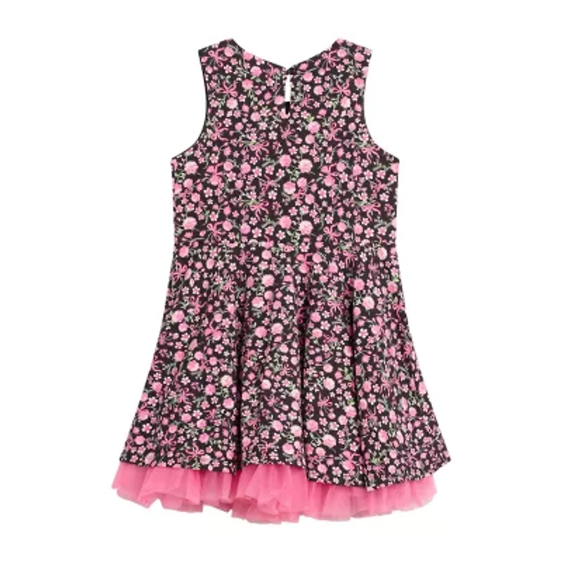 Knit Works Toddler Girls Sleeveless Floral Dress Set