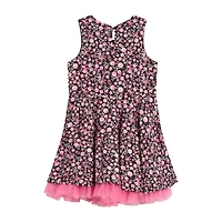 Knit Works Toddler Girls Sleeveless Floral Dress Set