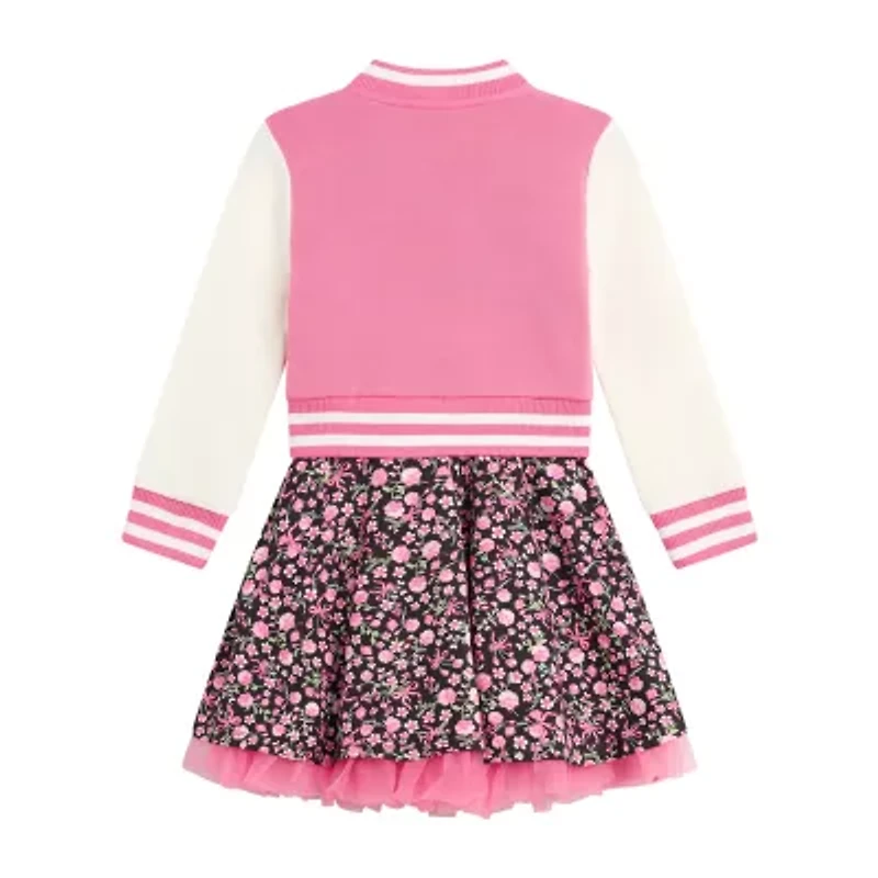 Knit Works Toddler Girls Sleeveless Floral Dress Set
