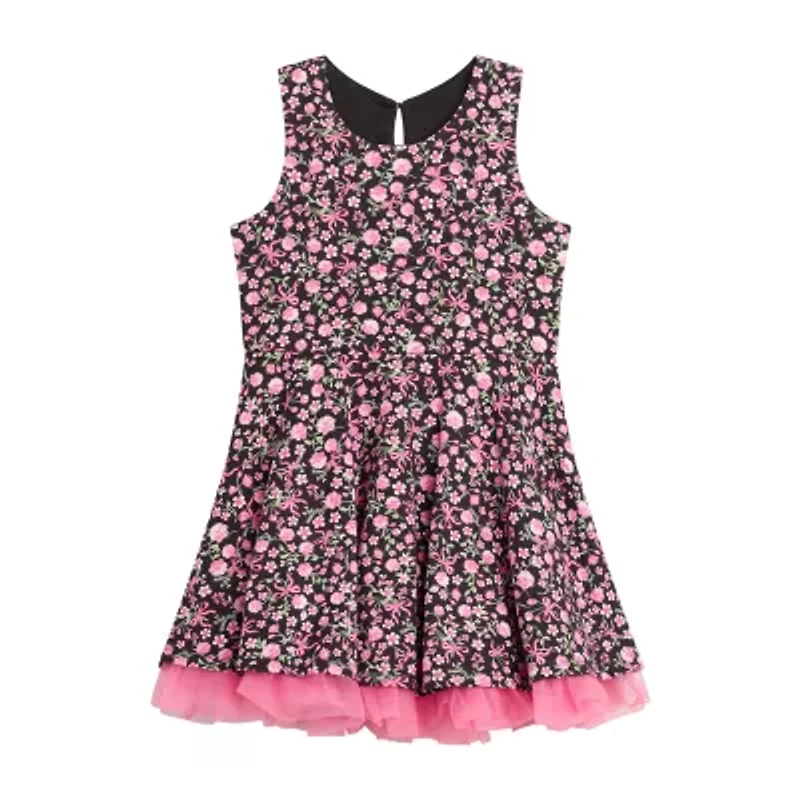 Knit Works Toddler Girls Sleeveless Floral Dress Set