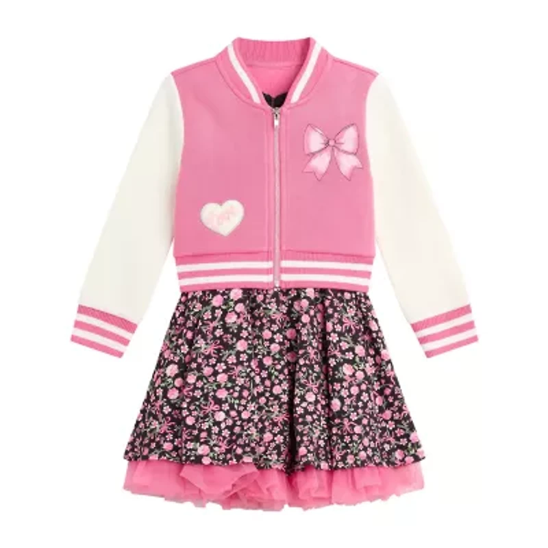 Knit Works Toddler Girls Sleeveless Floral Dress Set