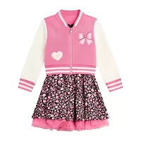 Knit Works Toddler Girls Sleeveless Floral Dress Set