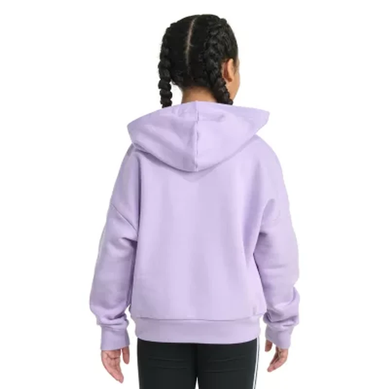 adidas Big Kid Girls Long Sleeve Fleece Active Hoodie