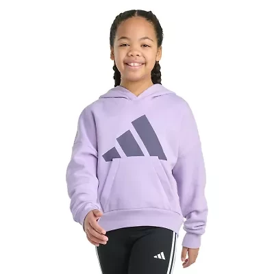 adidas Big Kid Girls Long Sleeve Fleece Active Hoodie