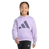 adidas Big Kid Girls Long Sleeve Fleece Active Hoodie