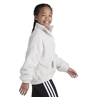 adidas Sherpa Big Kid Girls Mock Neck Long Sleeve Active Quarter-Zip Pullover