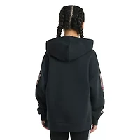 adidas Big Kid Girls Long Sleeve Embroidered Fleece Hoodie