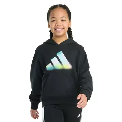 adidas Big Kid Girls Long Sleeve Fleece Active Hoodie