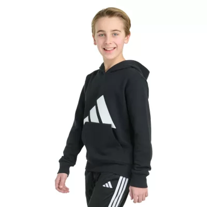 adidas Big Kid Boys Long Sleeve Fleece Active Hoodie