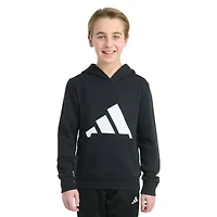 adidas Big Kid Boys Long Sleeve Fleece Active Hoodie