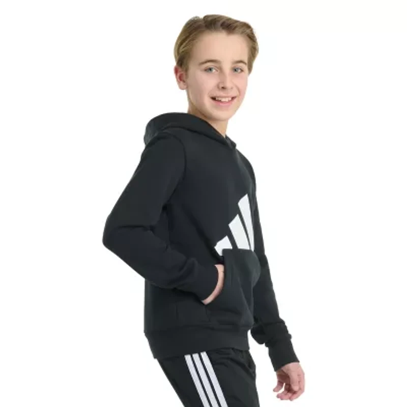 adidas Big Kid Boys Long Sleeve Fleece Active Hoodie
