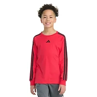 adidas Big Kid Boys Crew Neck Long Sleeve Regular Fit Graphic T-Shirt