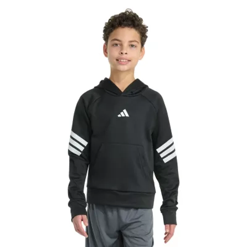 adidas Big Kid Boys Long Sleeve Fleece Active Hoodie