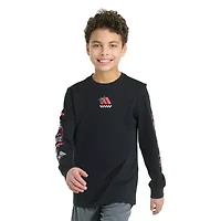 adidas Big Kid Boys Crew Neck Long Sleeve Regular Fit Graphic T-Shirt