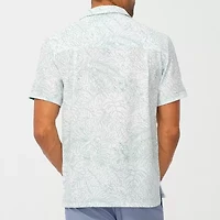 Nick Graham Mens Short Sleeve Stretch Fabric Camp Shirt