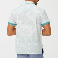Nick Graham Mens Short Sleeve Stretch Fabric Camp Shirt