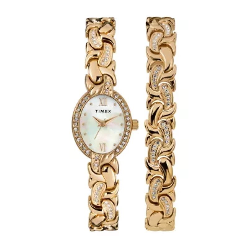 Timex Womens Gold Tone Bracelet Watch Tw2t49900ji