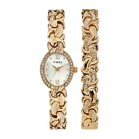 Timex Womens Gold Tone Bracelet Watch Tw2t49900ji