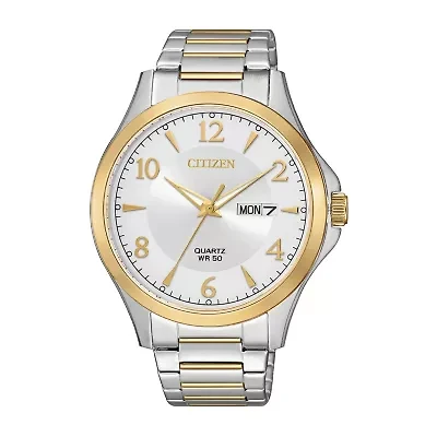 Citizen Quartz Mens Two Tone Stainless Steel Bracelet Watch Bf2005-54a