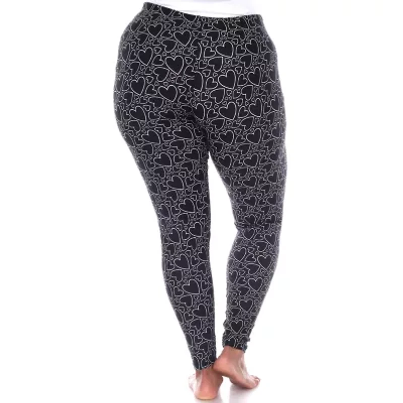 White Mark Womens Mid Rise 28" Plus Full Length Leggings