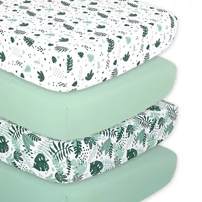 The Peanutshell Botanical 4-pc. Crib Sheet