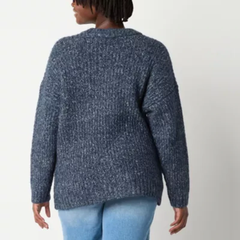 a.n.a Womens Crew Neck Long Sleeve Pullover Sweater