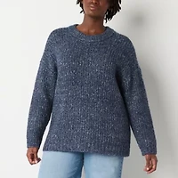 a.n.a Womens Crew Neck Long Sleeve Pullover Sweater