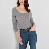 a.n.a Womens Scoop Neck Long Sleeve T-Shirt