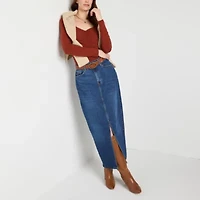 a.n.a Womens High Rise Maxi Skirt
