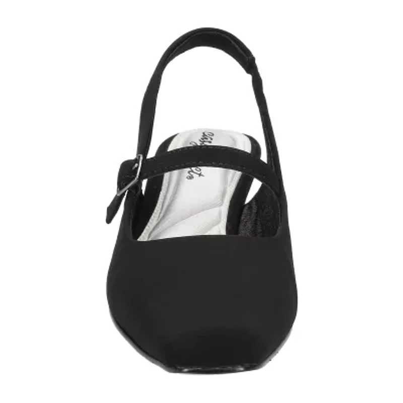 Easy Street Womens Cameo Block Heel Pumps