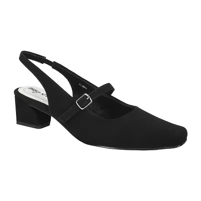 Easy Street Womens Cameo Block Heel Pumps