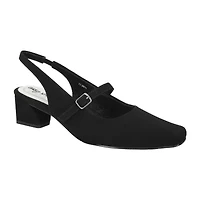 Easy Street Womens Cameo Block Heel Pumps