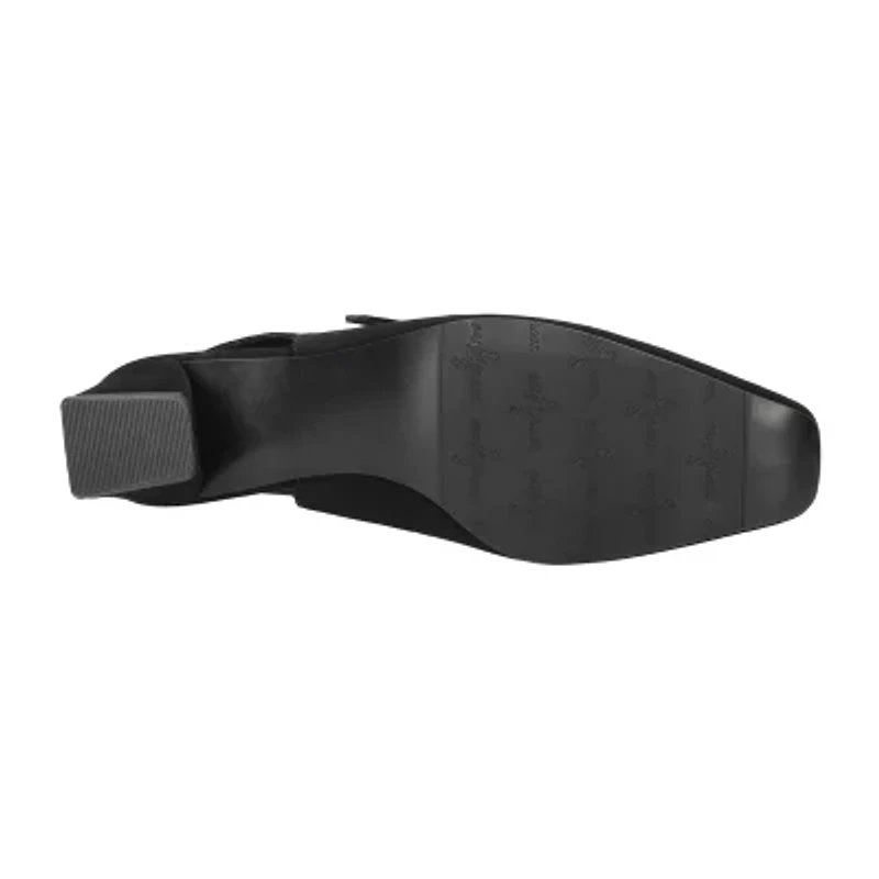 Easy Street Womens Cameo Block Heel Pumps