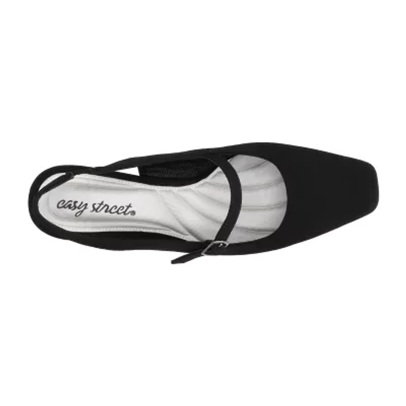 Easy Street Womens Cameo Block Heel Pumps