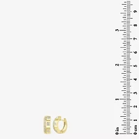 Womens 1/3 CT. T.W. Natural White Diamond 14K Gold 14mm Hoop Earrings