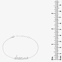 Dreams" 1/5 CT.T.W. Natural Diamond 14K White Gold 7 Inch Solid Rolo Chain Bracelet"