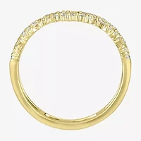 Double Chevron Womens 5/8 CT. T.W. Natural White Diamond 14K Gold Delicate Stackable Ring