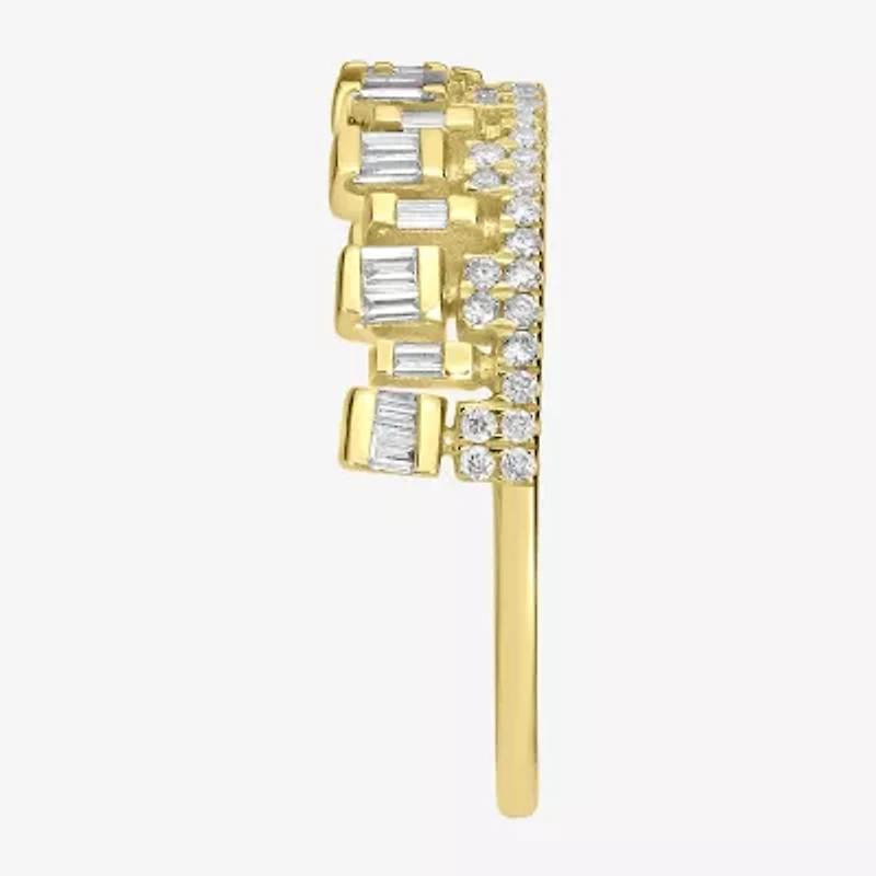 Womens 1/2 CT. T.W. Natural White Diamond 14K Gold Delicate Stackable Ring