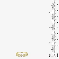 "Kindness" Womens 1/5 CT. Natural White Diamond 14K Gold Delicate Stackable Ring