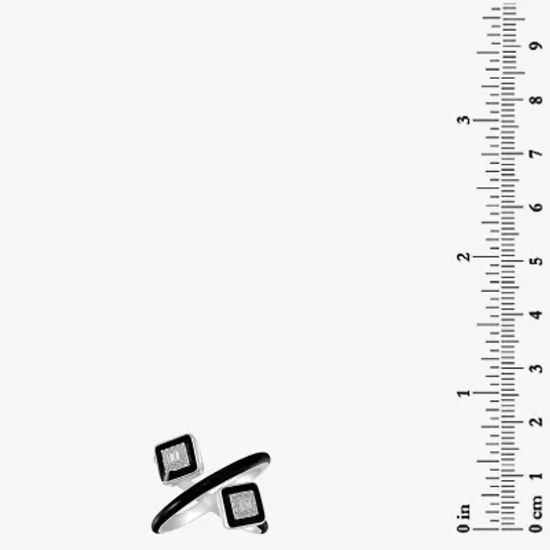 Diamonart Womens Cubic Zirconia Sterling Silver Cocktail Ring