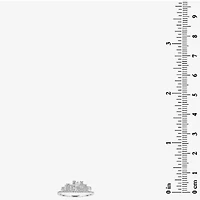Womens 1/2 CT. T.W. Cubic Zirconia Sterling Silver Crown Cocktail Ring