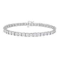 1/2 CT.T.W. Natural Diamond Sterling SIlver Tennis Bracelet