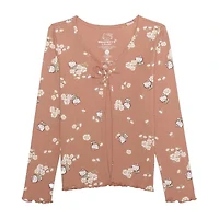 Little & Big Kid Girls 2-pc. V Neck Long Sleeve Hello Kitty Shirt Set
