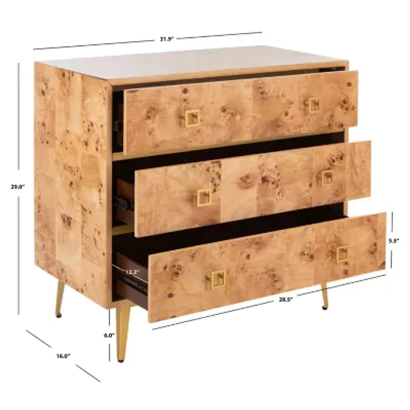 Safavieh Katia 3-Drawer Chest