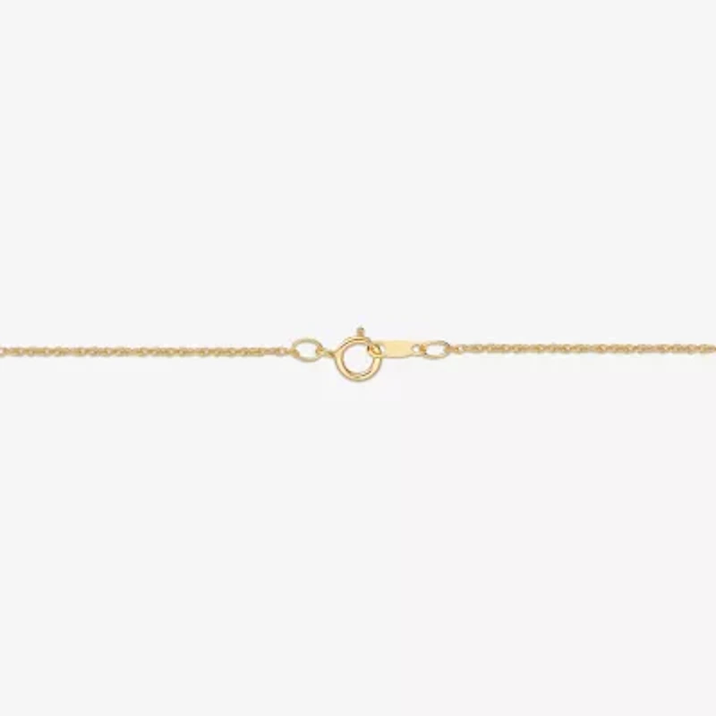 Womens Genuine Green Emerald 10K Gold 18 Inch Pendant Necklace